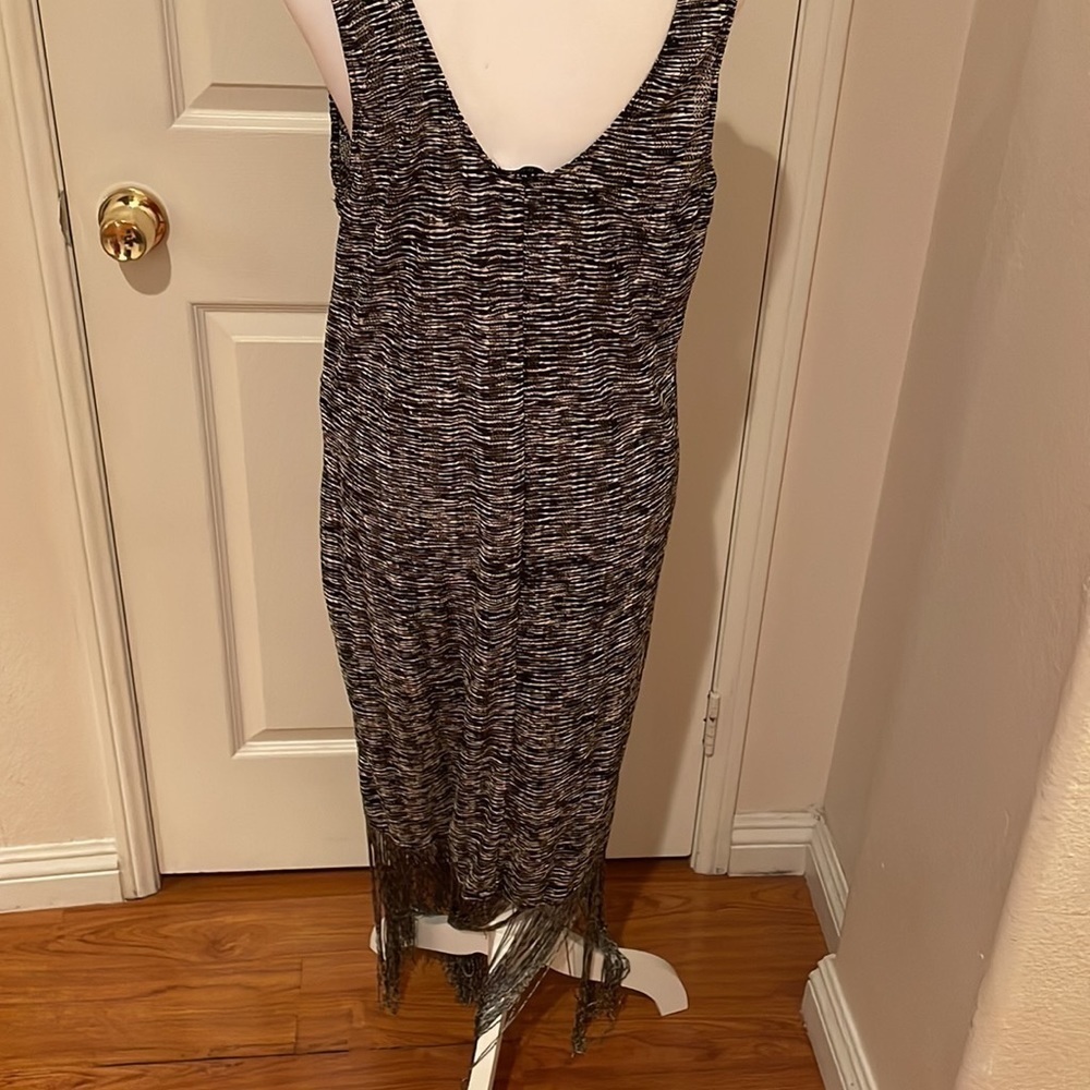 Zara mesh dress/ cover up​ ZEBRA PRINT BLACK AND WHITE SIZE L LARGE​​​​ - Picture 5 of 6